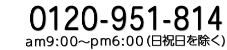 フリーダイアル 0120-951-814